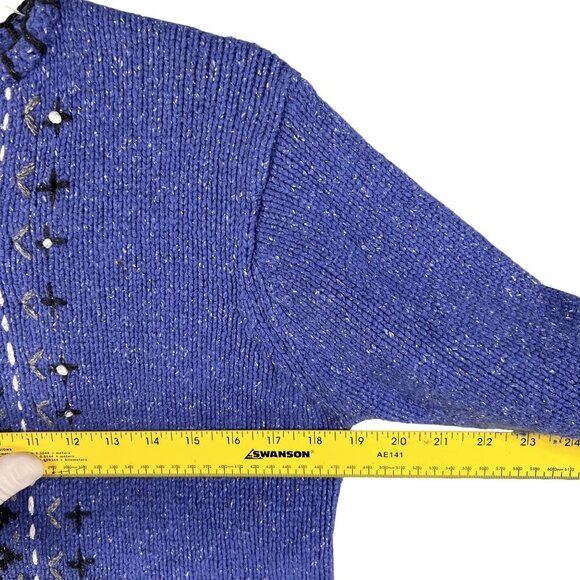 Nomadic Traders Womens S Silk Angora Blend Sweater Embroidered Quiet Luxury - Picture 9 of 16